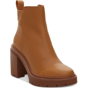 Rya Womens Zipper Leather Chelsea Boots