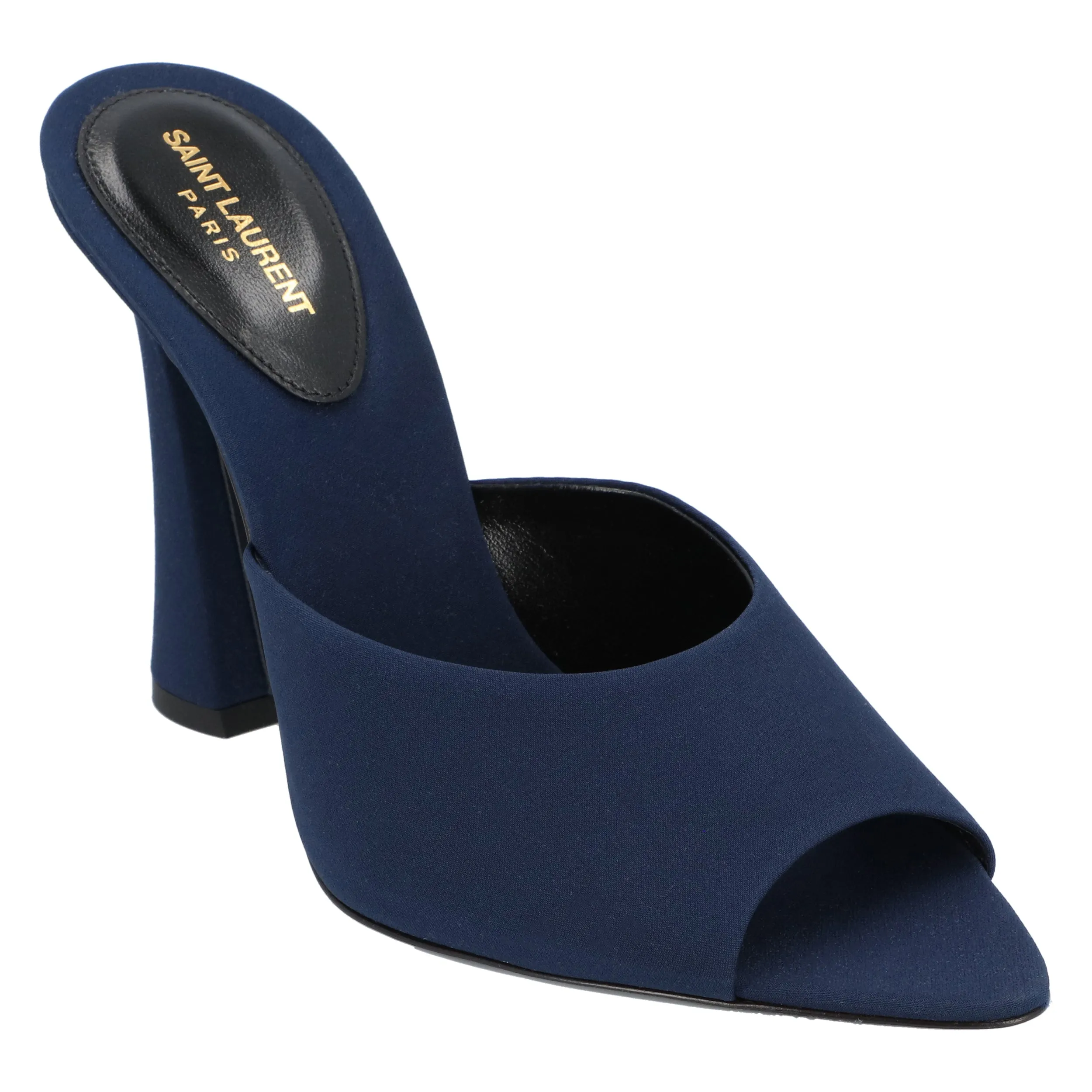 Saint Laurent  Suite Mule Sandal In Blue