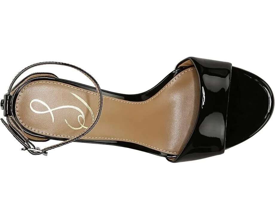 Sam Edelman Robyn Sandals Women's 11 Black Leather Ankle Strap Block Heel KHD604
