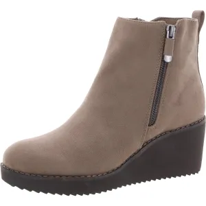 Sayylor Womens Faux Suede Slip On Wedge Boots