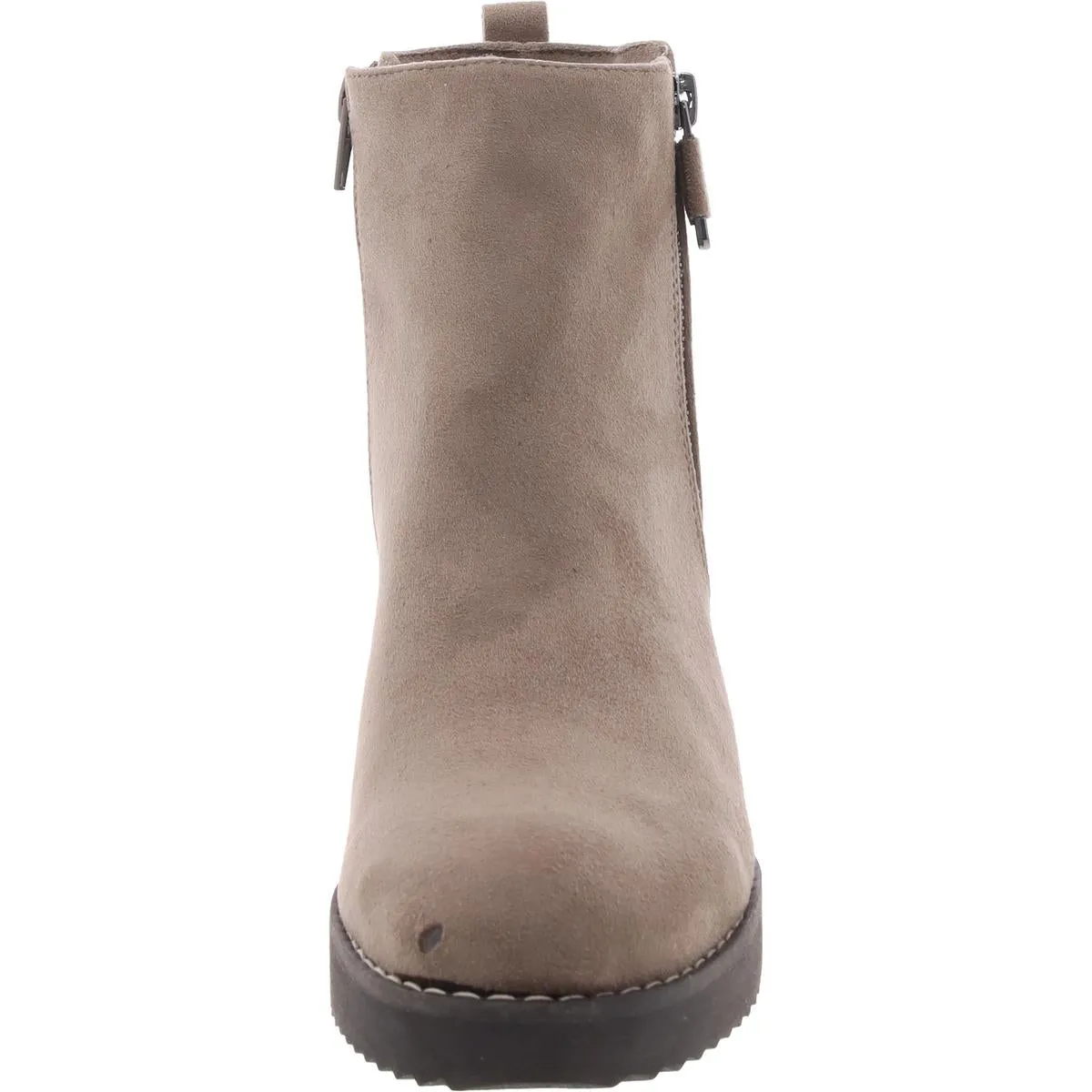 Sayylor Womens Faux Suede Slip On Wedge Boots