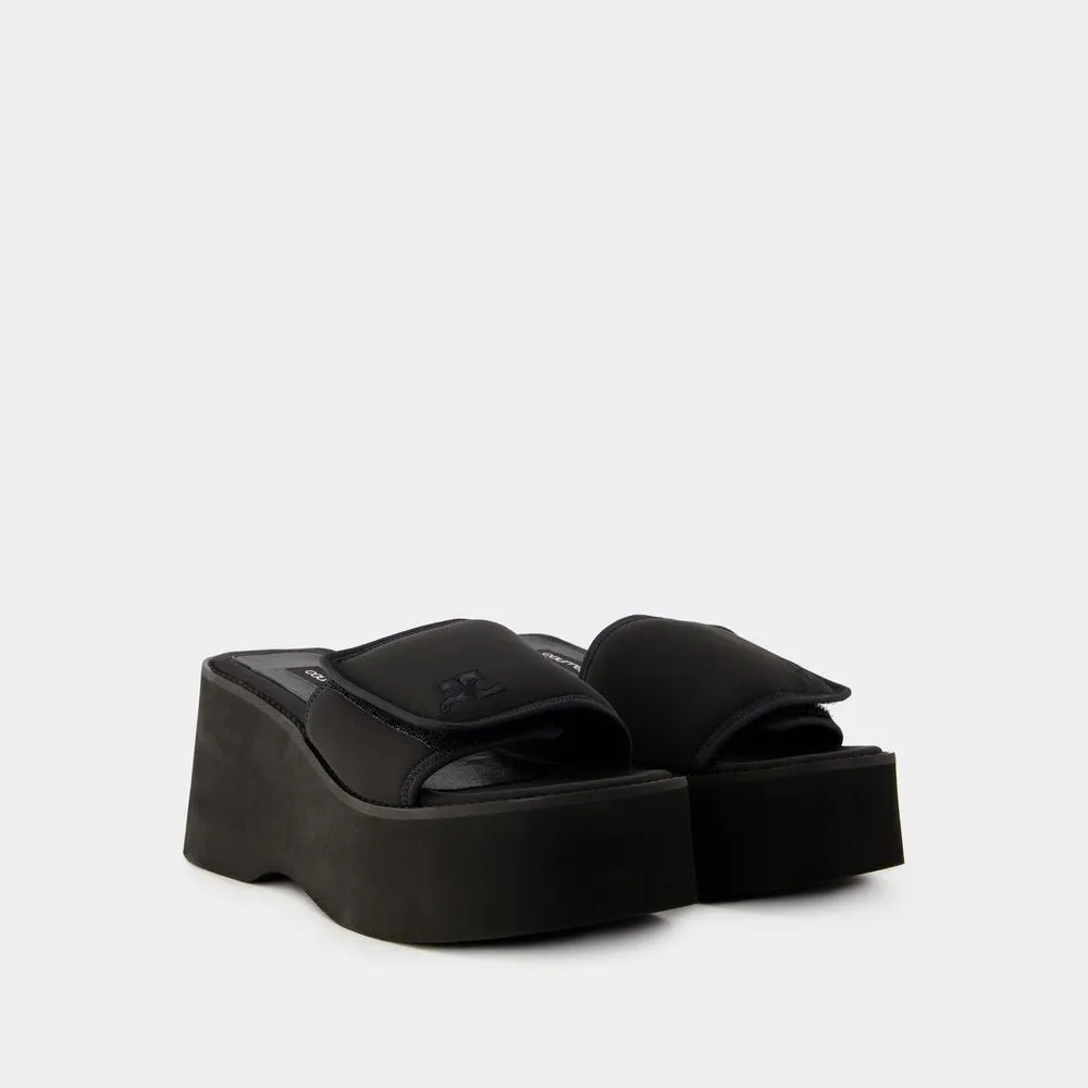 Scuba Wave Sandals - Polyester - Black