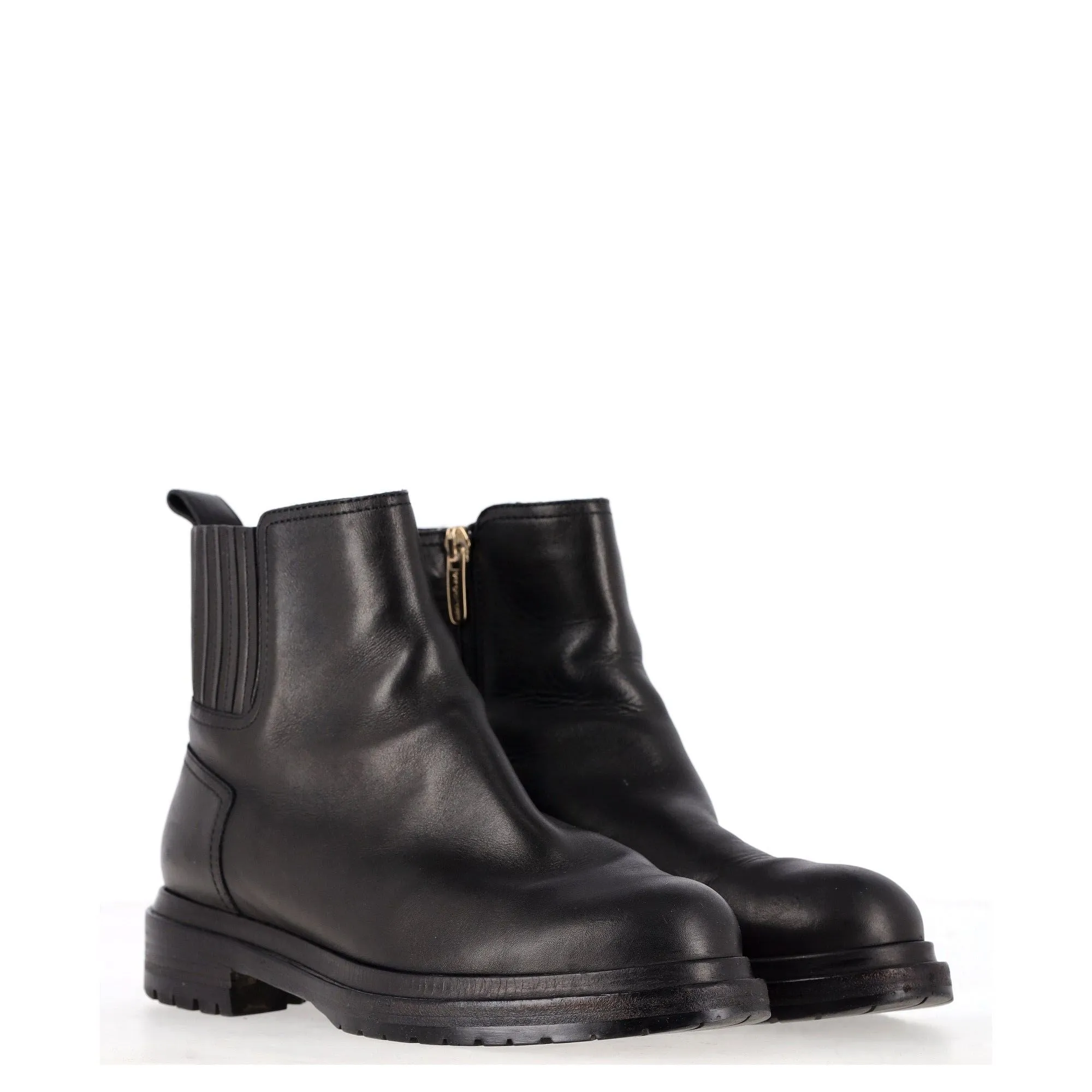 Sergio Rossi Ankle Boots in Black Leather