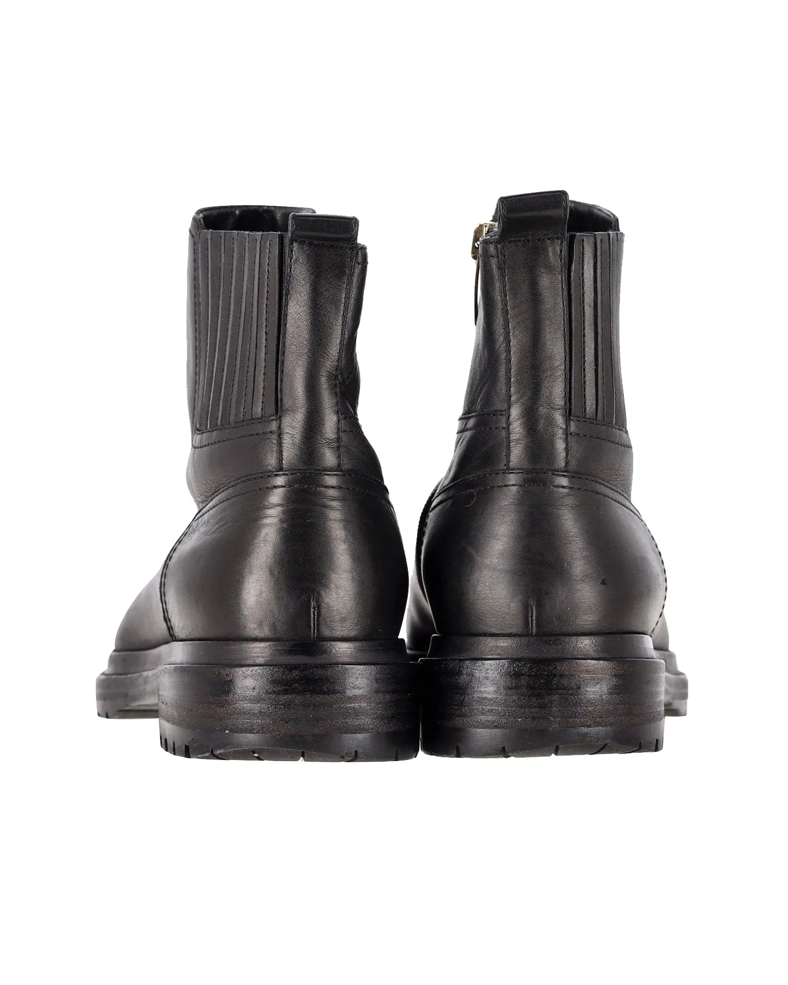 Sergio Rossi Ankle Boots in Black Leather