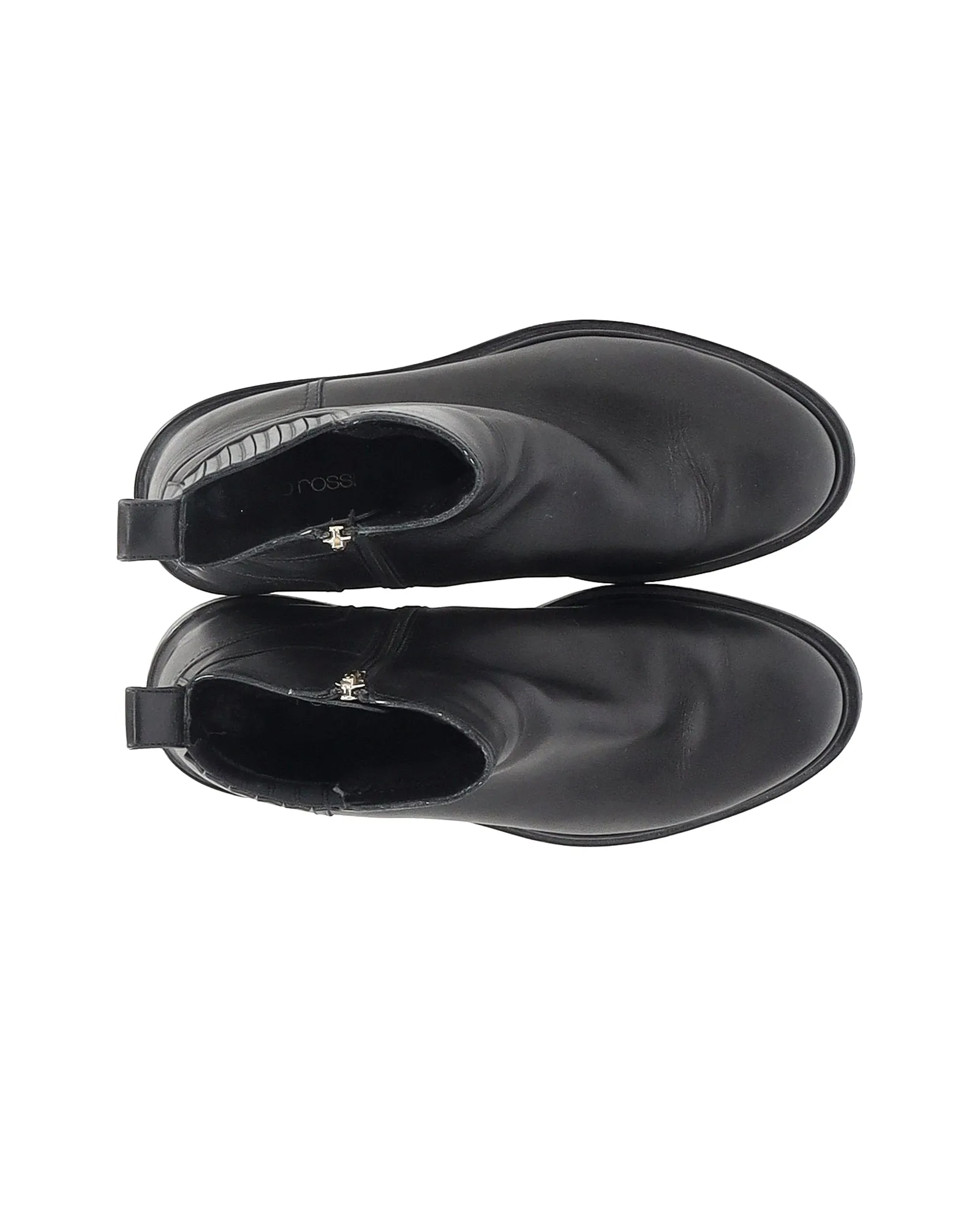 Sergio Rossi Ankle Boots in Black Leather
