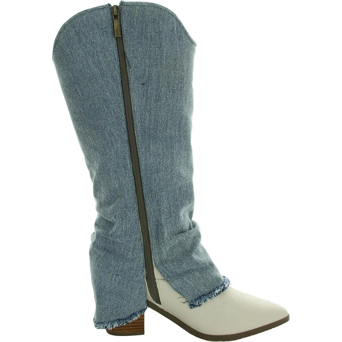 Shania Womens Cuffed Denim Cowboy, Western Boots