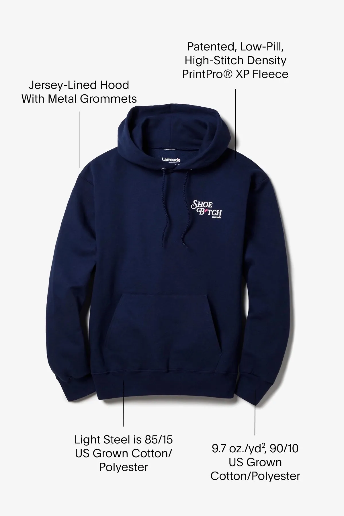 Shoe Btch Hoodie In Navy