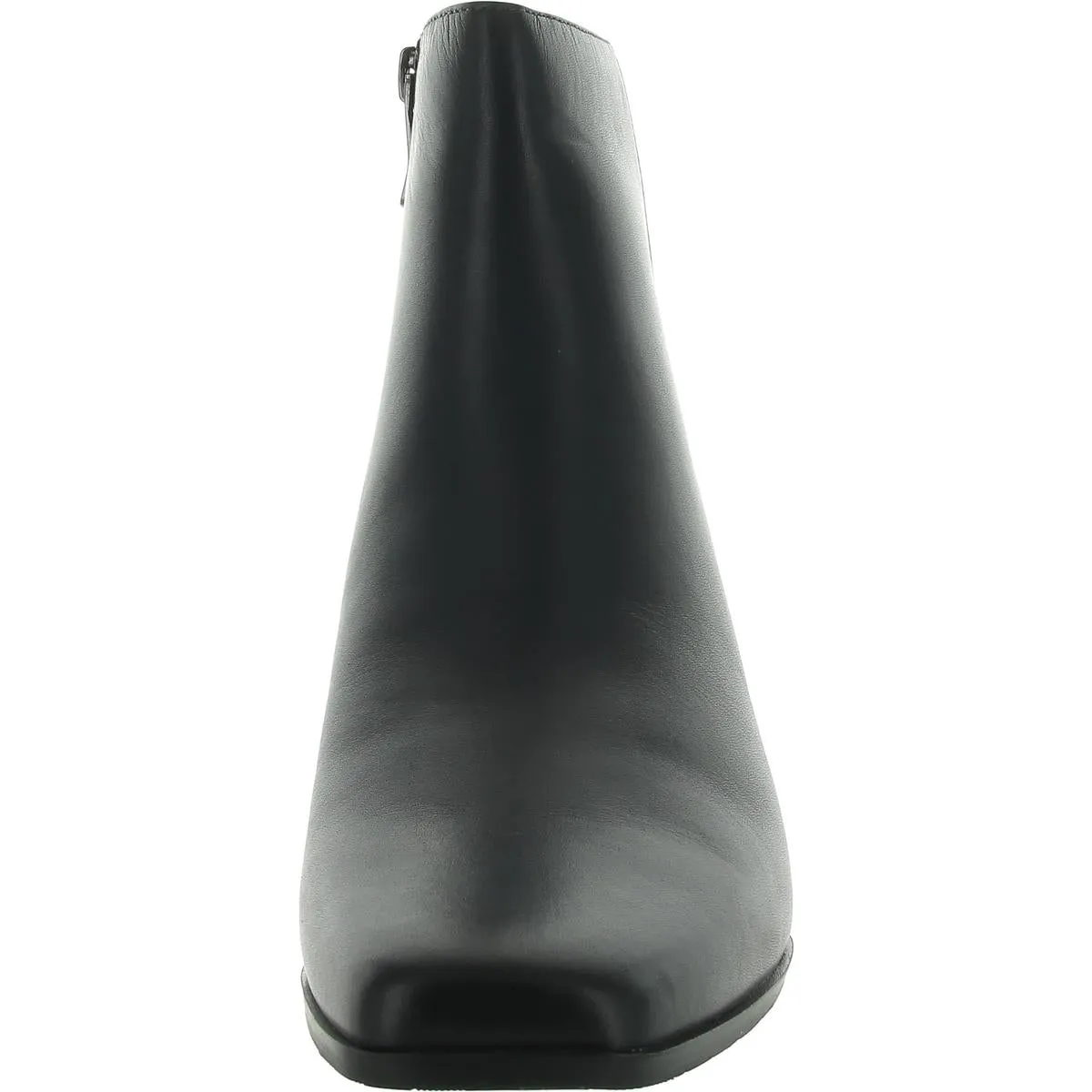 Sidney Womens Leather Block Heel Booties
