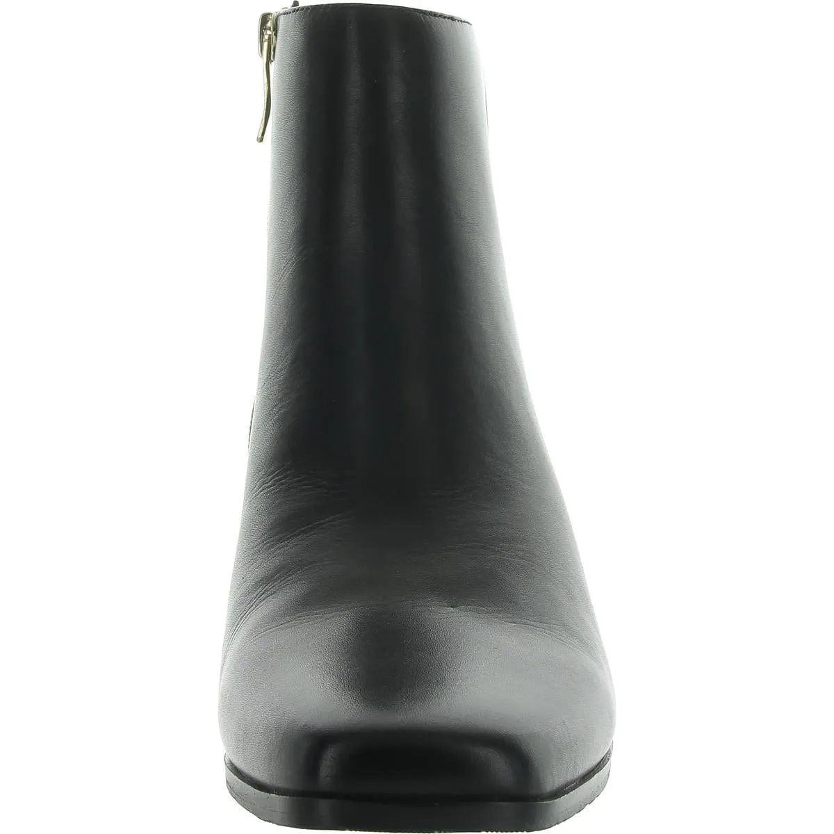 Sidney Womens Leather Block Heel Booties