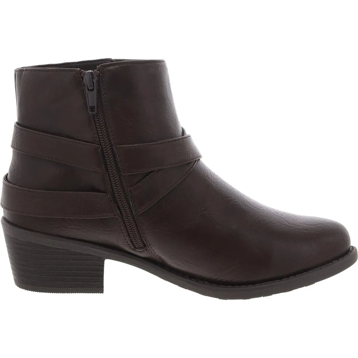 Skyler Womens Zipper Faux Leather Booties