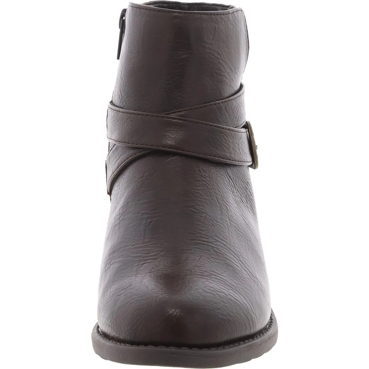 Skyler Womens Zipper Faux Leather Booties