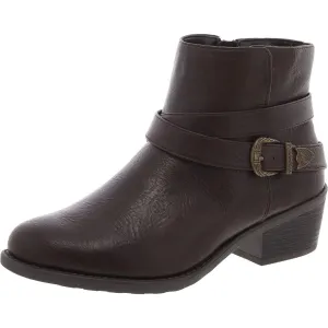 Skyler Womens Zipper Faux Leather Booties