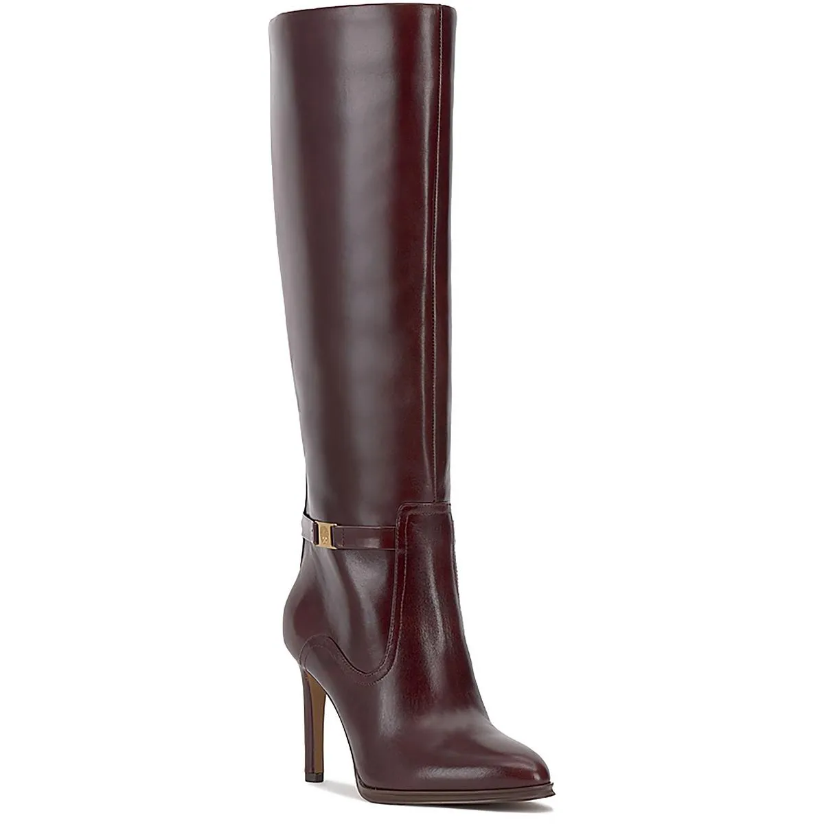 SKYLIE Womens Wide Calf Leather Knee-High Boots