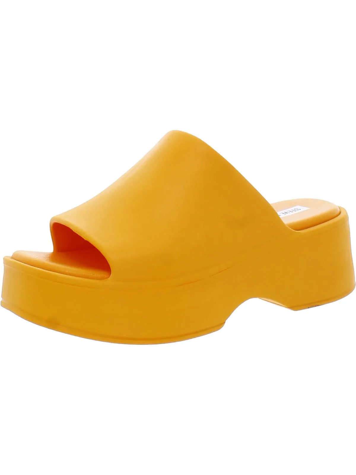 Slinky Womens Faux Leather Peep-Toe Platform Sandals