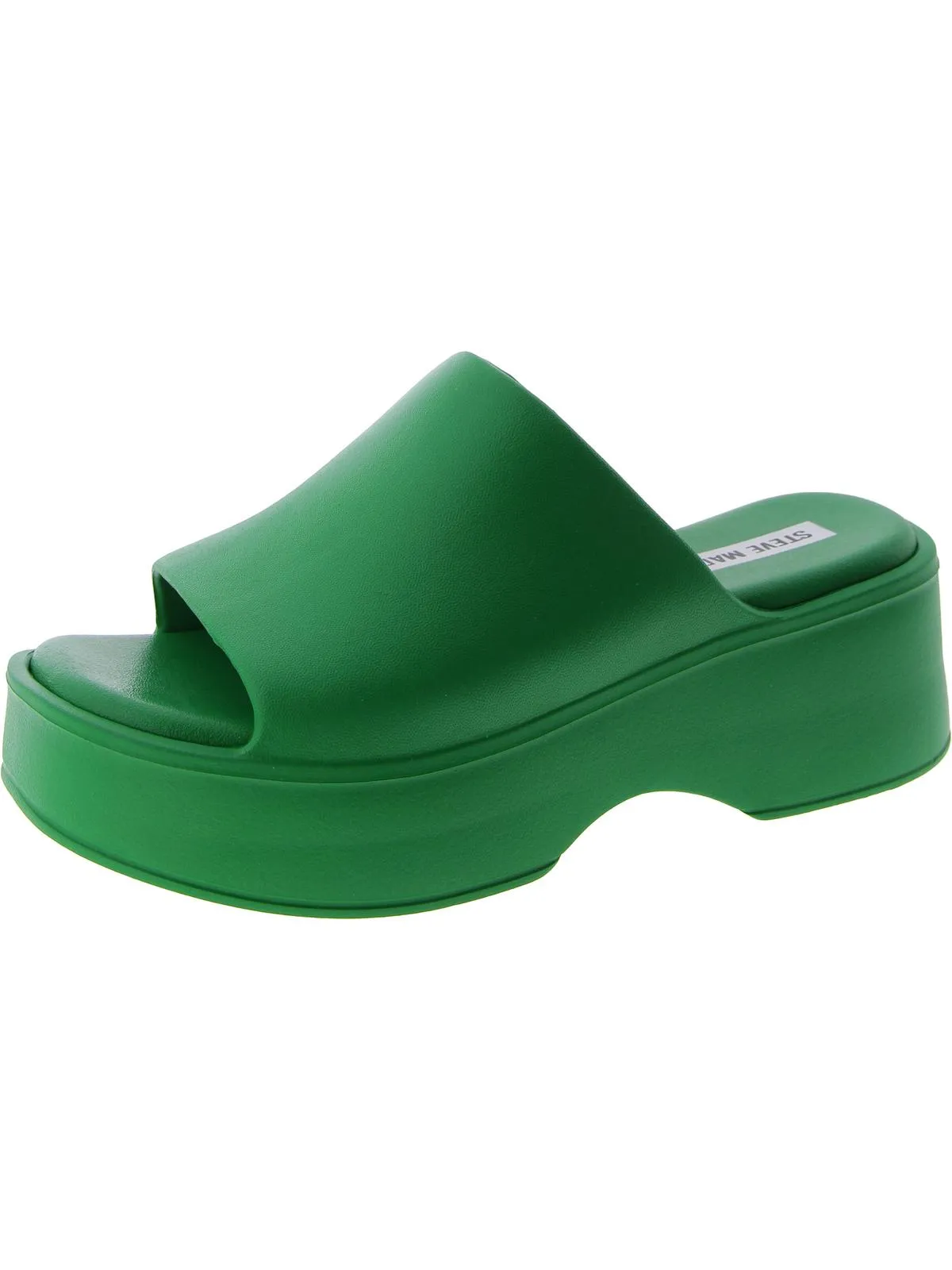 Slinky Womens Faux Leather Peep-Toe Platform Sandals