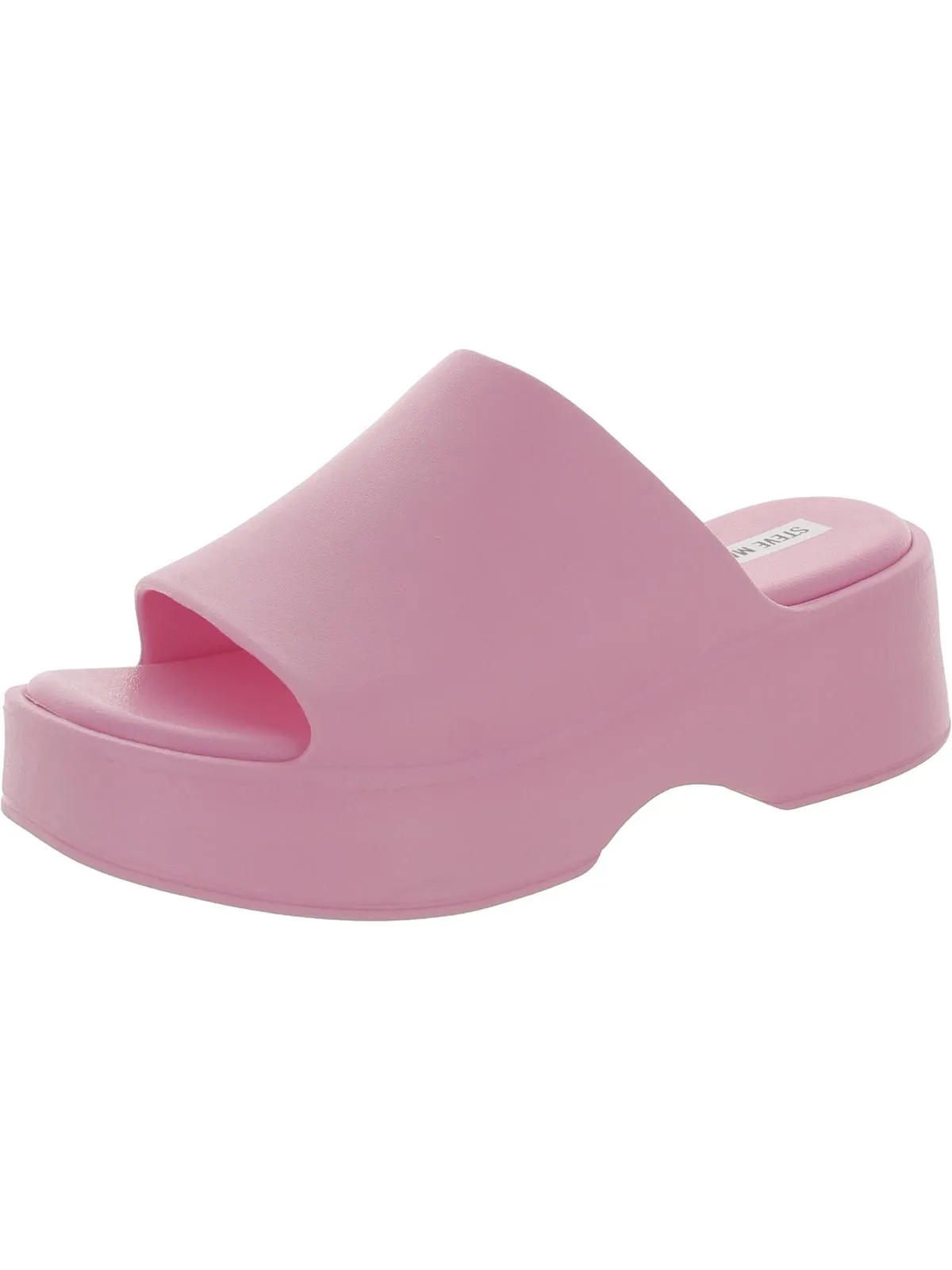 Slinky Womens Faux Leather Peep-Toe Platform Sandals
