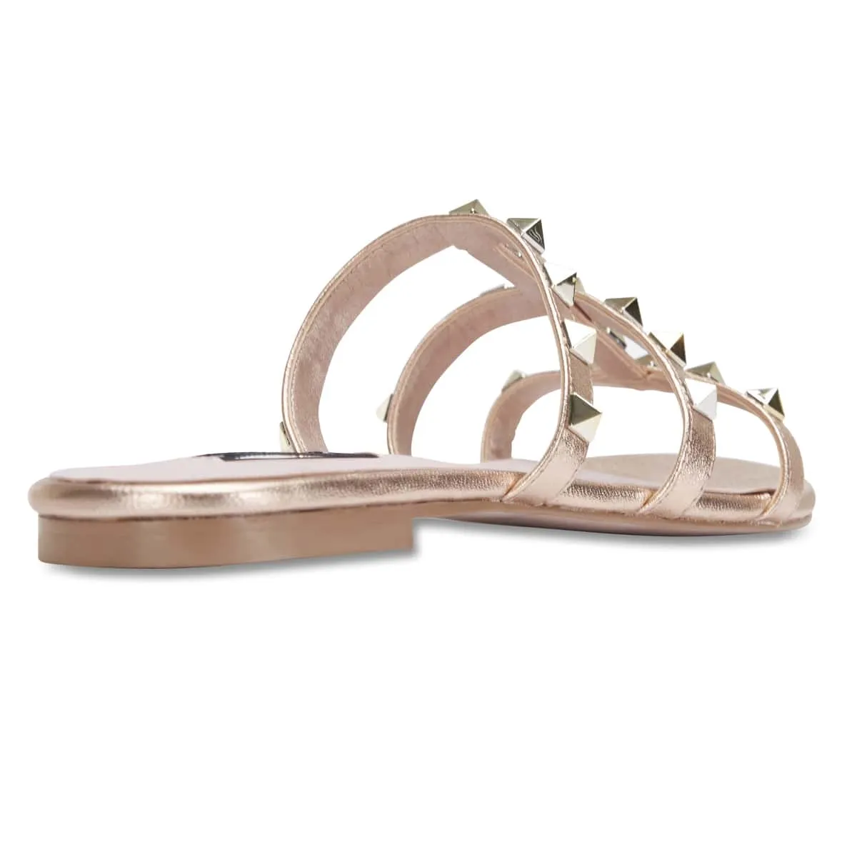 Spain Slide in Rose Gold Leather