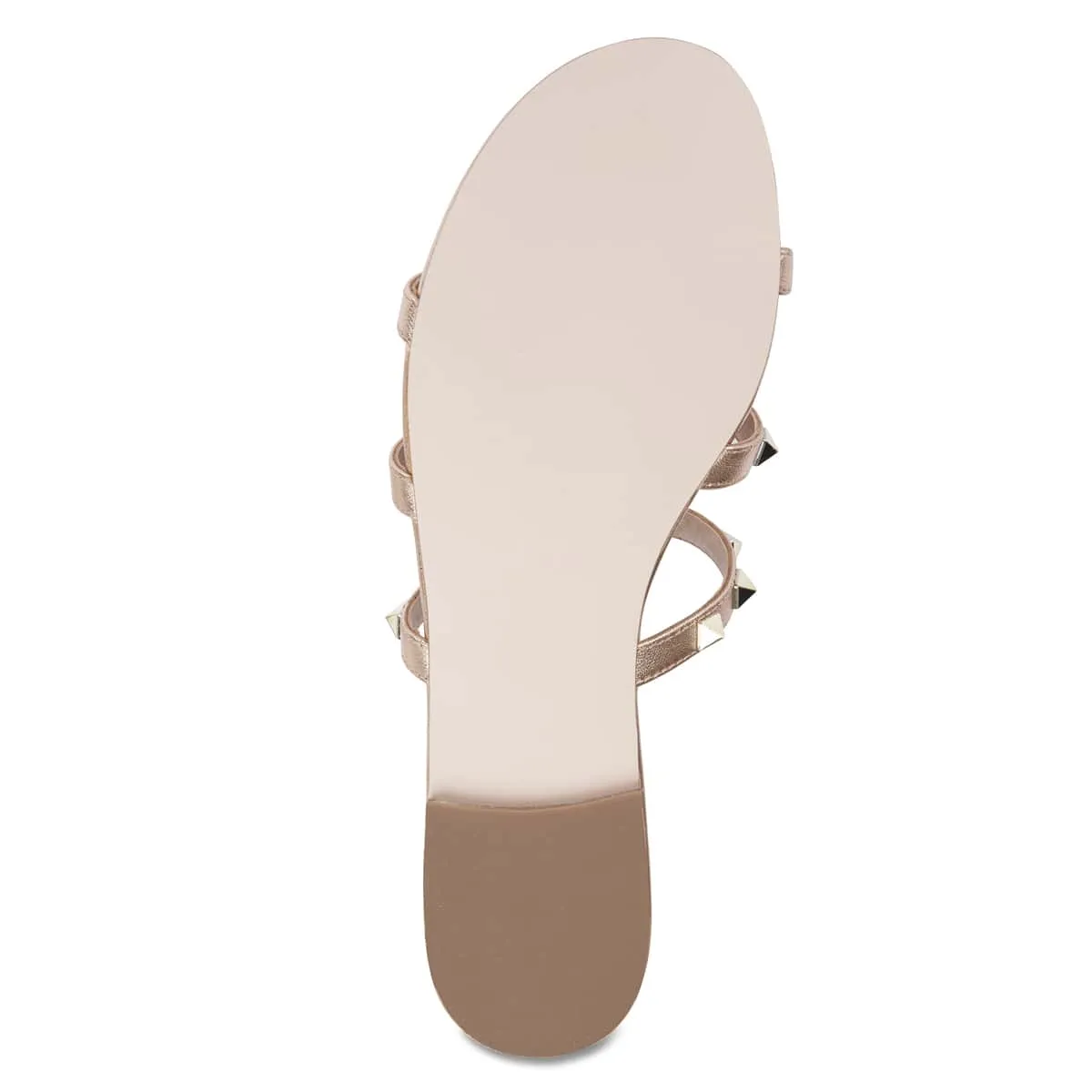 Spain Slide in Rose Gold Leather