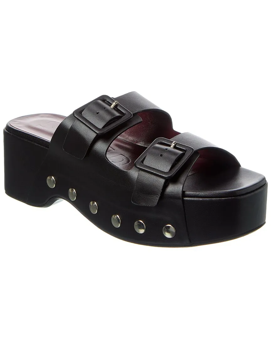 STAUD Remi Leather Platform Sandal