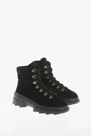 Stuart Weitzman Suede Leather Hiker Chill Boots