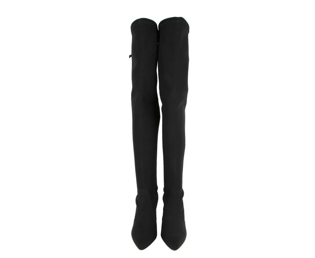 Stuart Weitzman Women's Stretch Fabric Lycra Over the Knee Boot