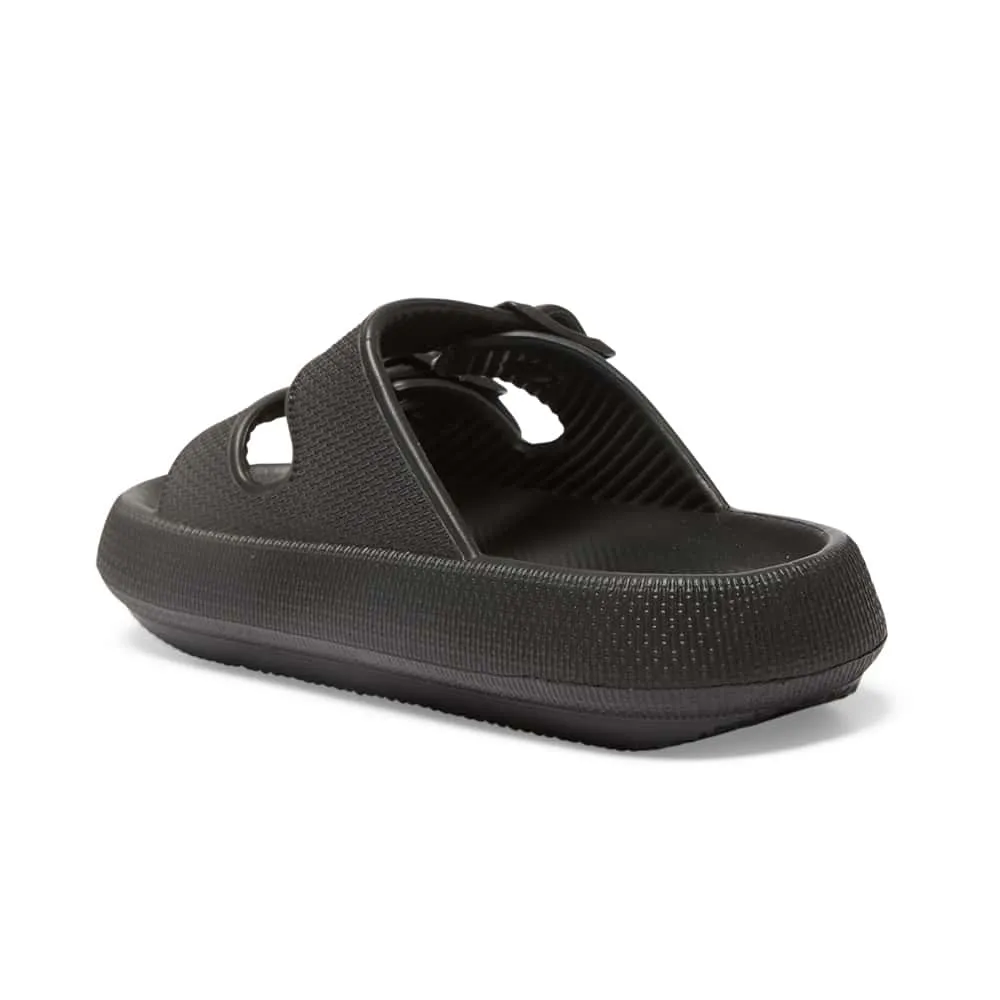 Sunny Slide in Black On Black