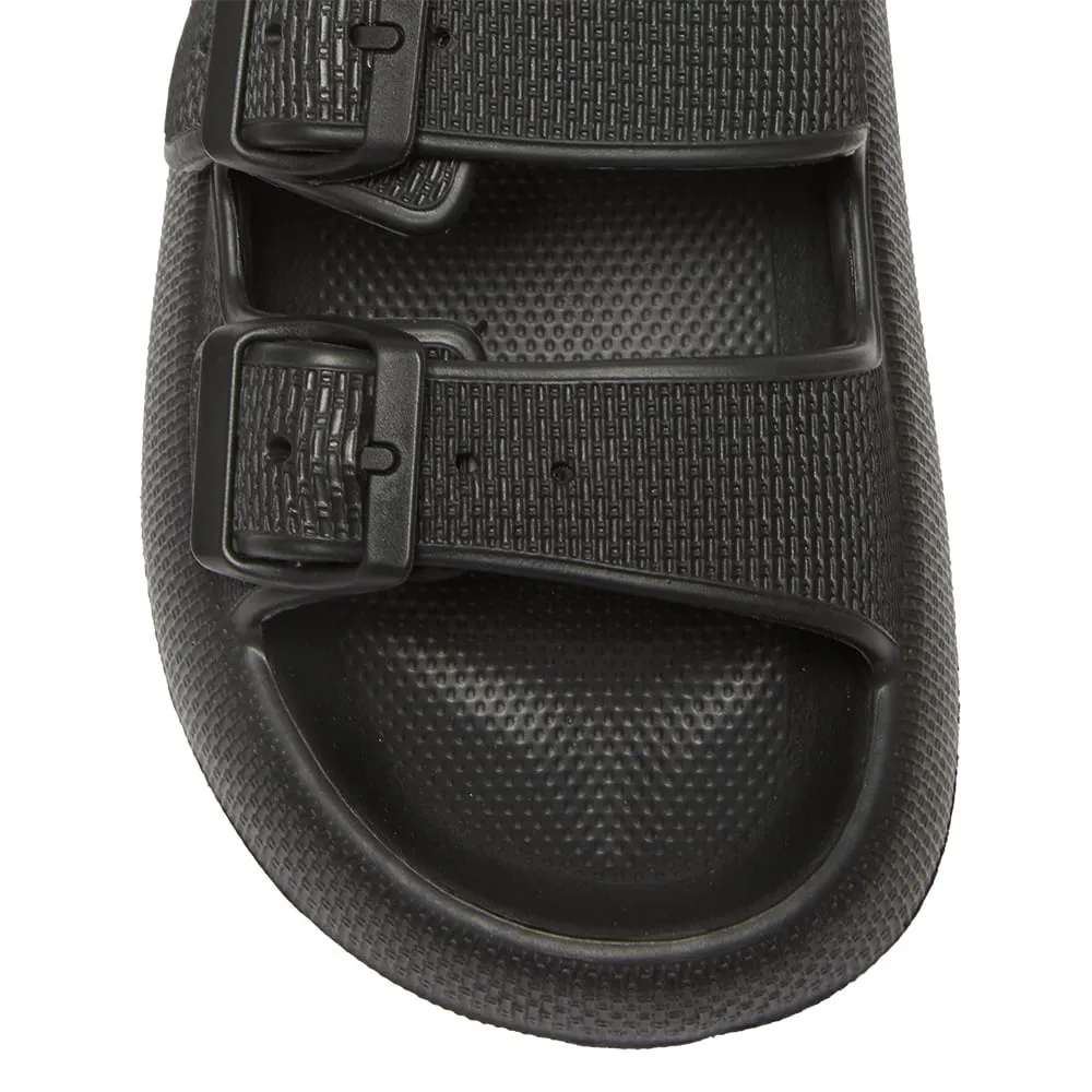 Sunny Slide in Black On Black