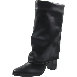 Temas 2 Womens Fold-Over Faux Leather Mid-Calf Boots