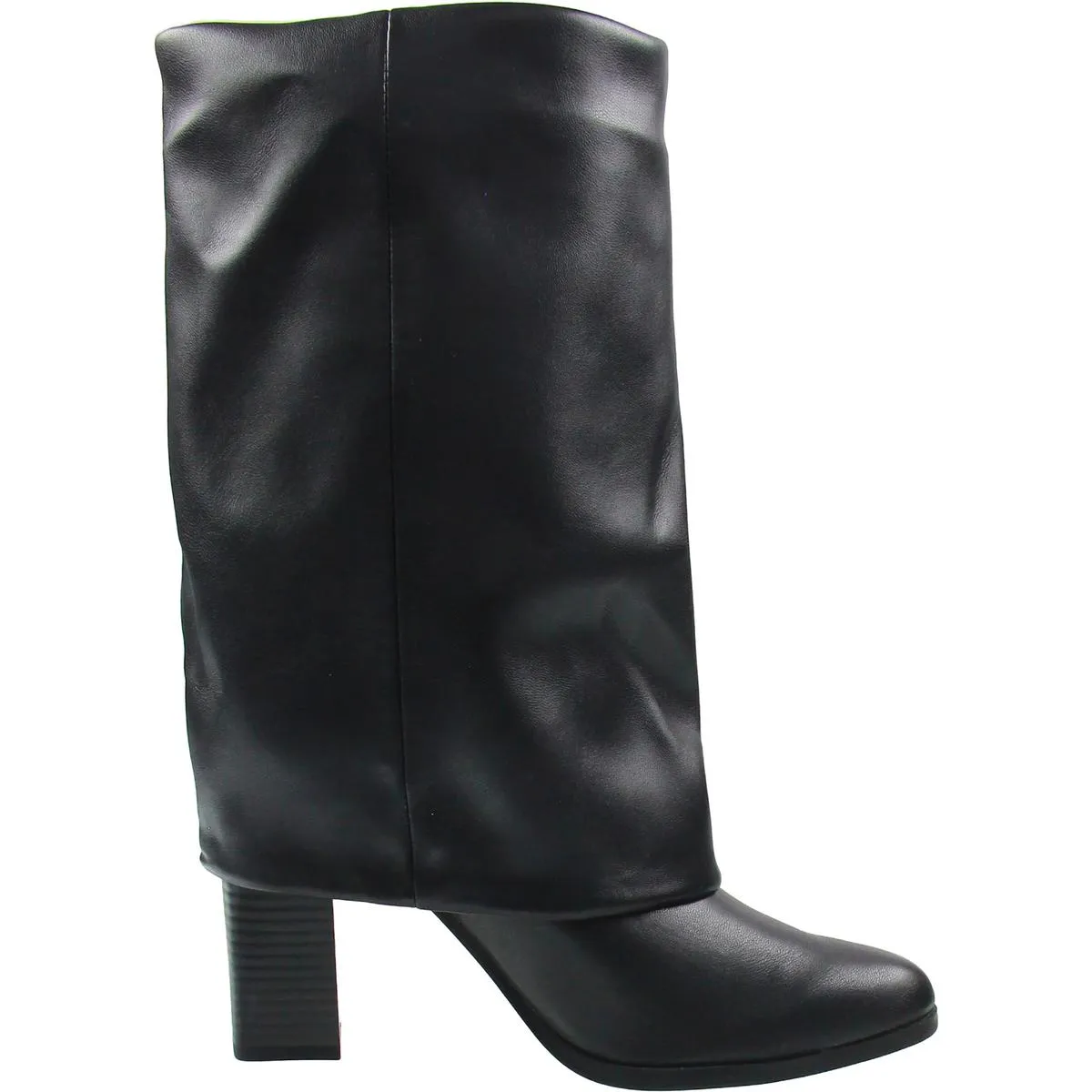 Temas 2 Womens Fold-Over Faux Leather Mid-Calf Boots