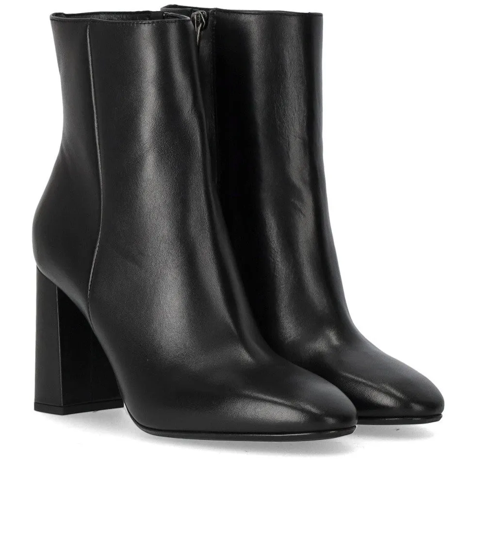 Tessa Black Heeled Ankle Boot
