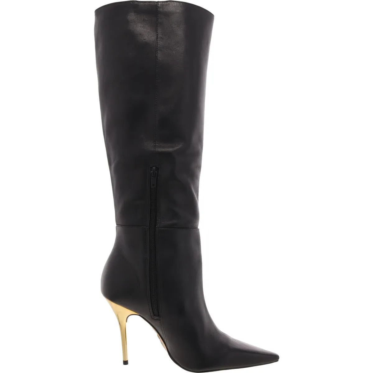 The Campaign Womens Zipper Leather Knee-High Boots