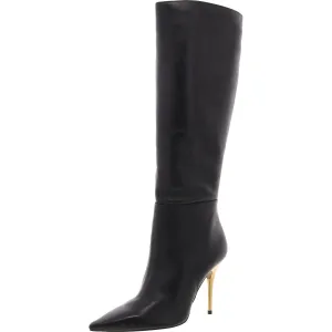 The Campaign Womens Zipper Leather Knee-High Boots