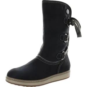 Tivia Womens Lace-Up Man Made Mid-Calf Boots