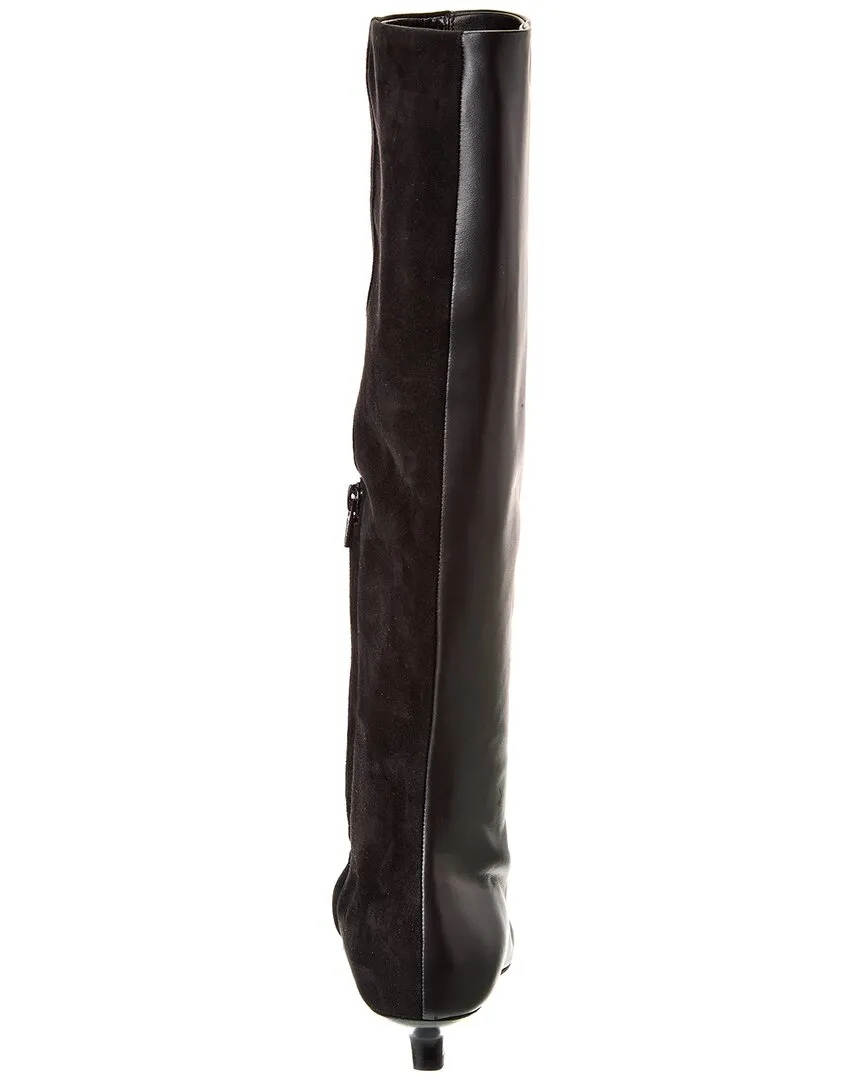 TOTEME The Slim Leather & Suede Knee-High Boot