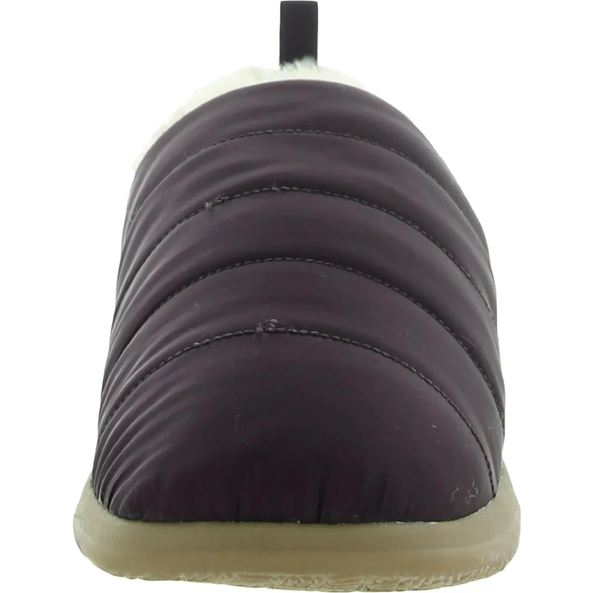 Tranquil Womens Nylon Faux Fur Lined Loafer Slippers