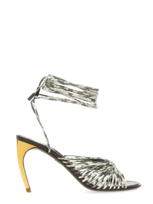 Twisted High-Heel Sandals