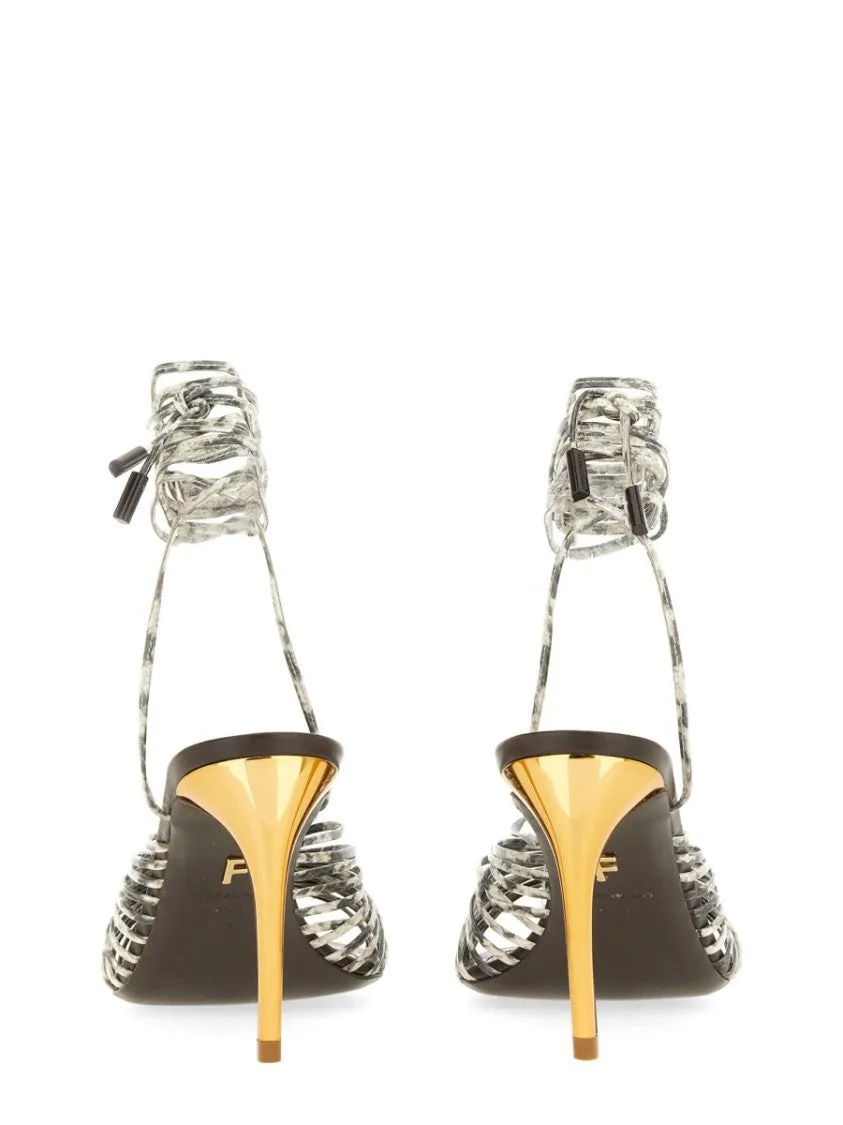 Twisted High-Heel Sandals