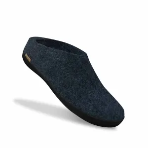 Unisex Slip-On With Black Natural Rubber Sole In Denim
