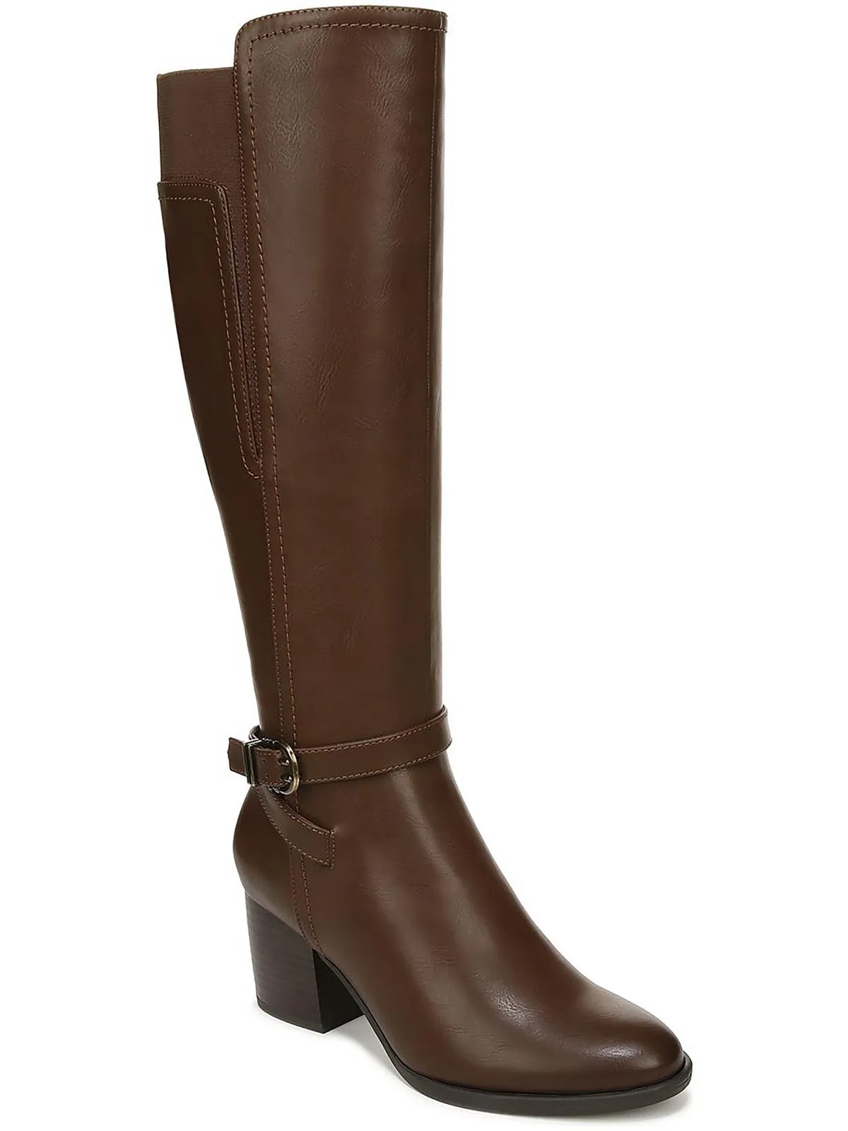 Up Town Womens Faux Leather Wide Calf Knee-High Boots