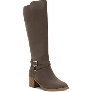 Uticaa  Womens Belted Faux Suede Knee-High Boots