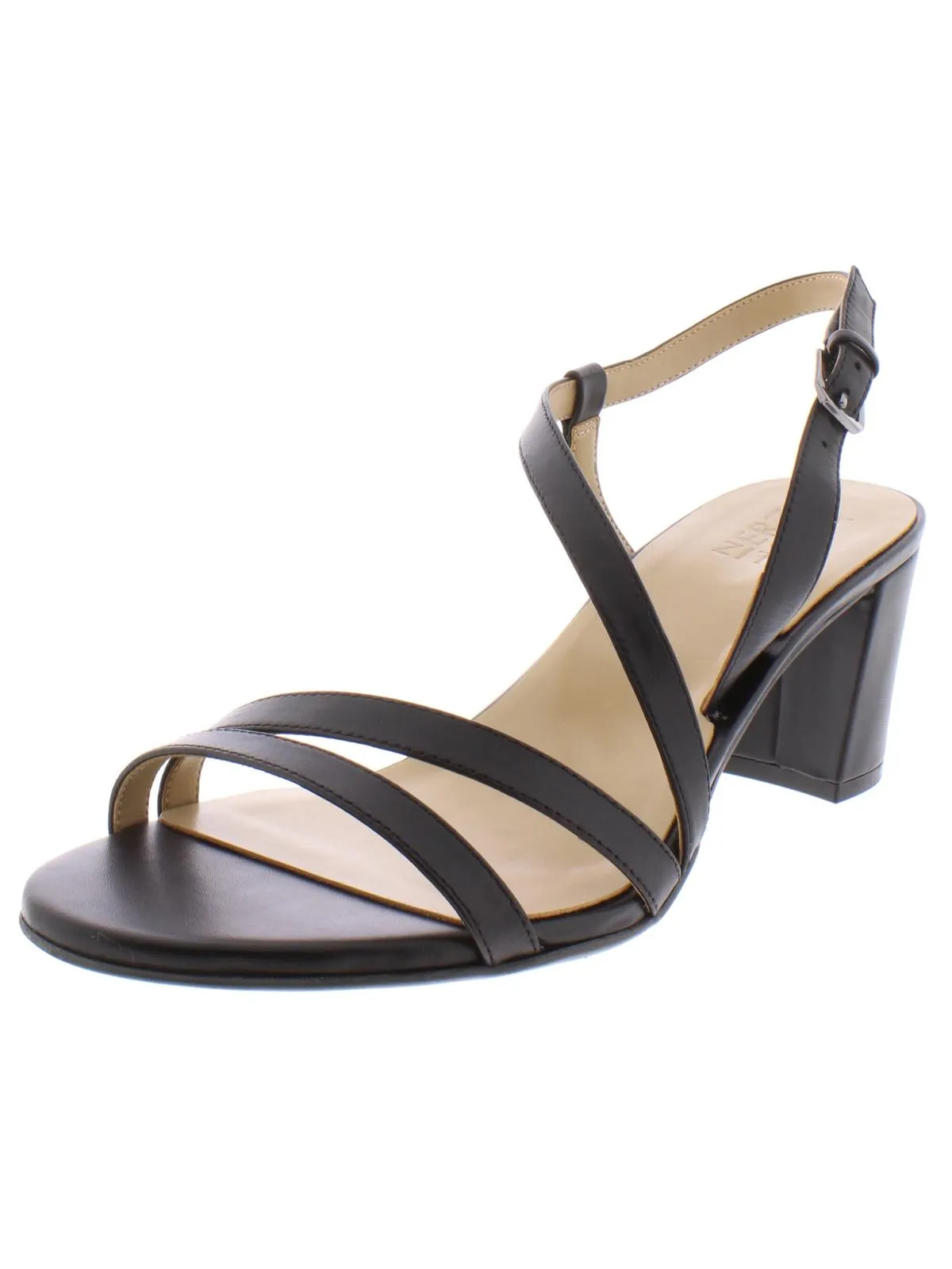 Vanessa Womens Leather Block Heel Heel Sandals
