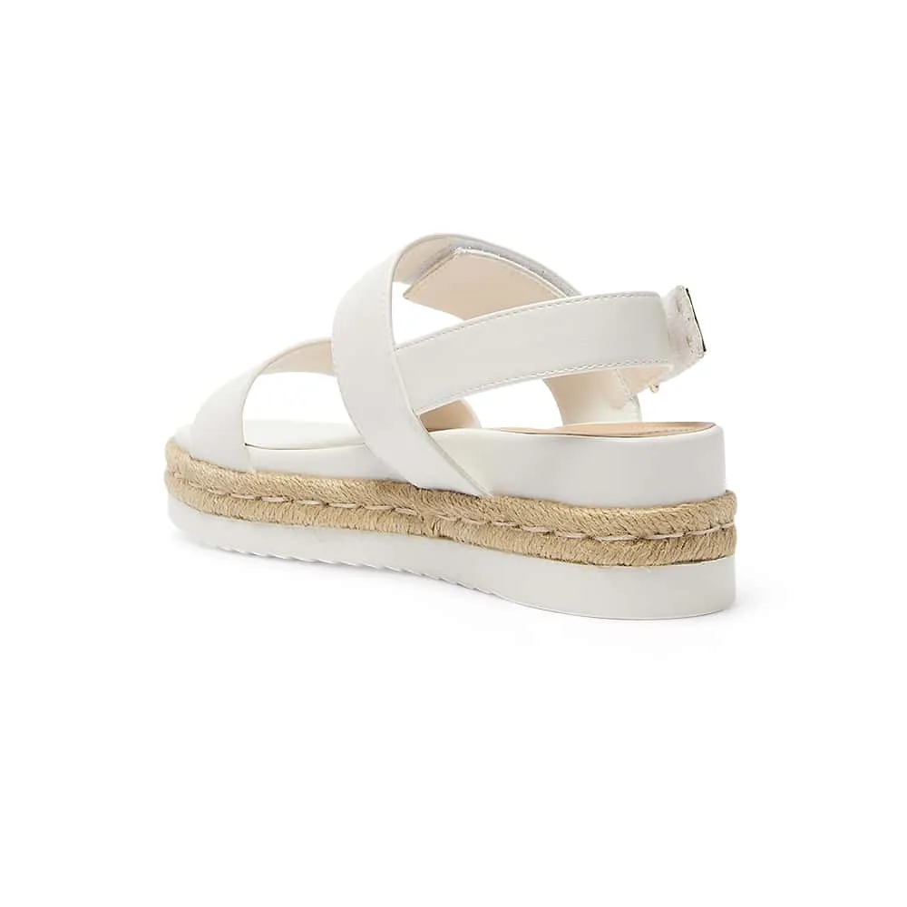 Warner Sandal in White Smooth