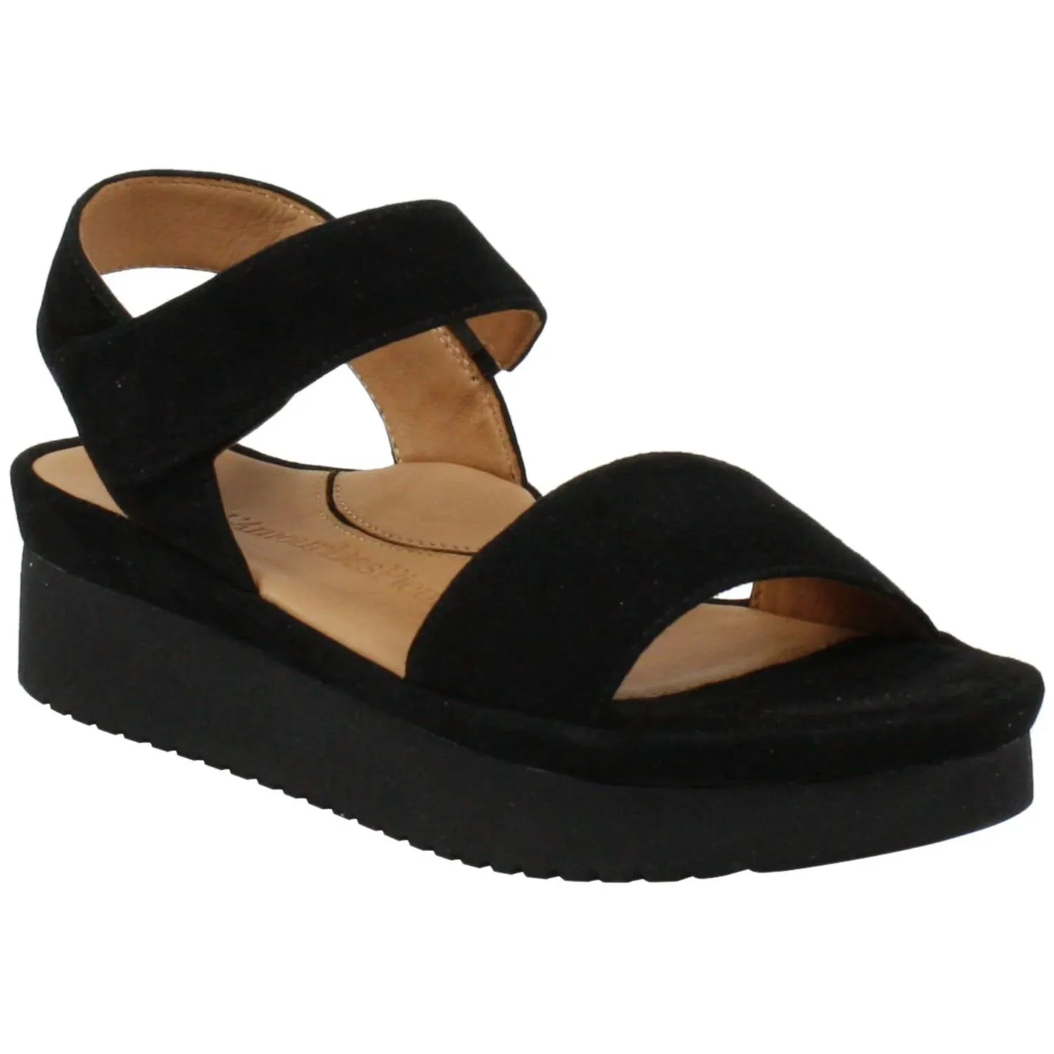 Women's Abrilla Sandal In Black Kid Suede