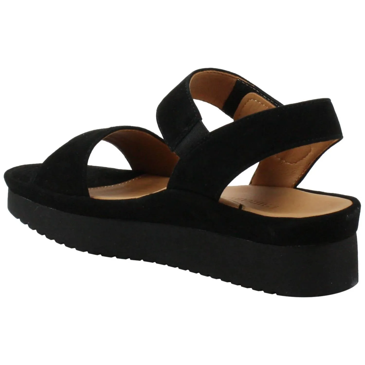 Women's Abrilla Sandal In Black Kid Suede