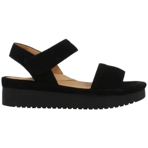 Women's Abrilla Sandal In Black Kid Suede