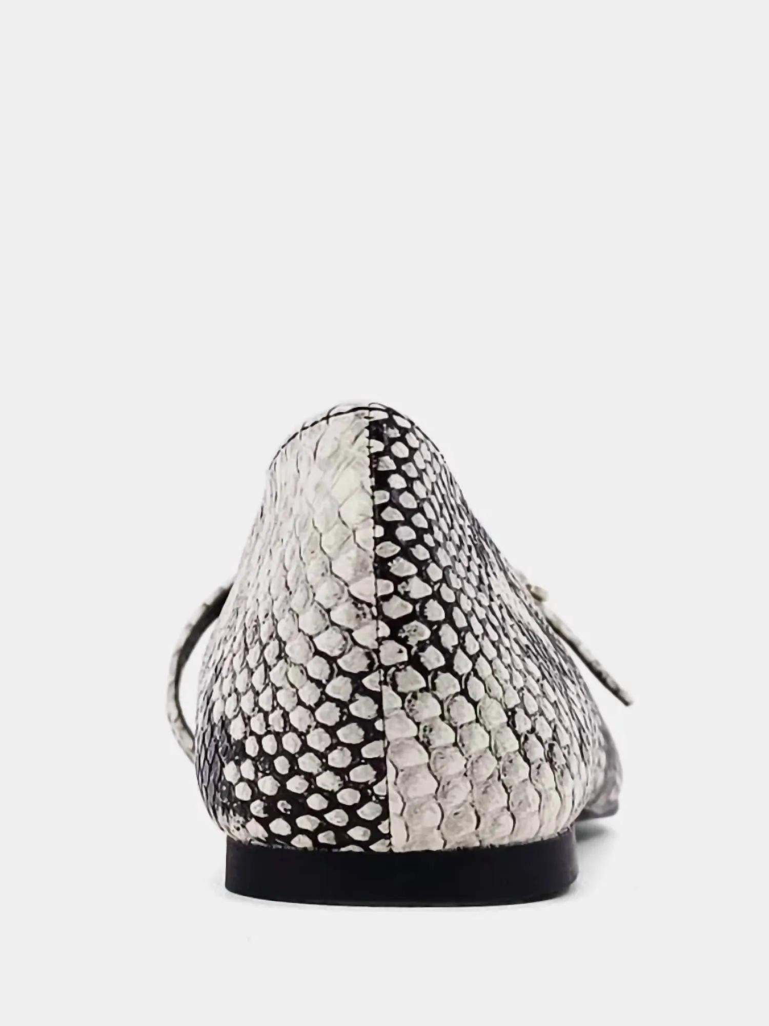 Women's Adele Ballet Flat In Black And White Snake