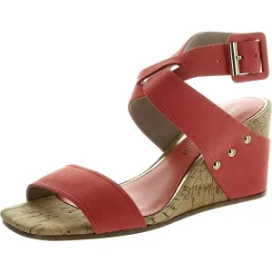 Womens Adjustable Leather Wedge Sandals