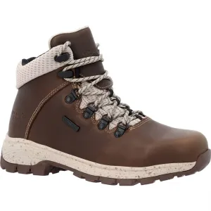 Women's Alloy-Toe Eagle Waterproof Work Boot In Brown