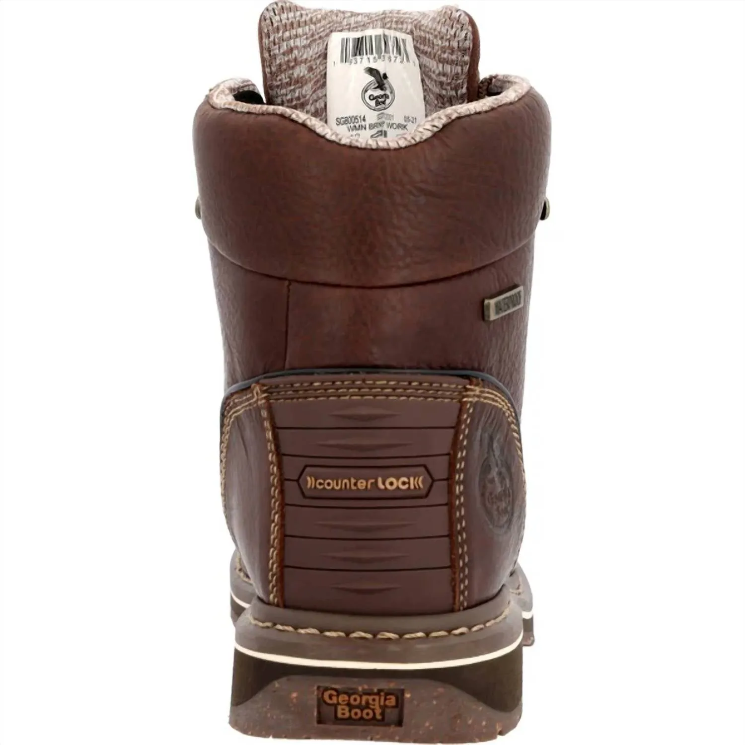 Women's Amp Lt Edge Waterproof Soft Toe Work Boot In Brown