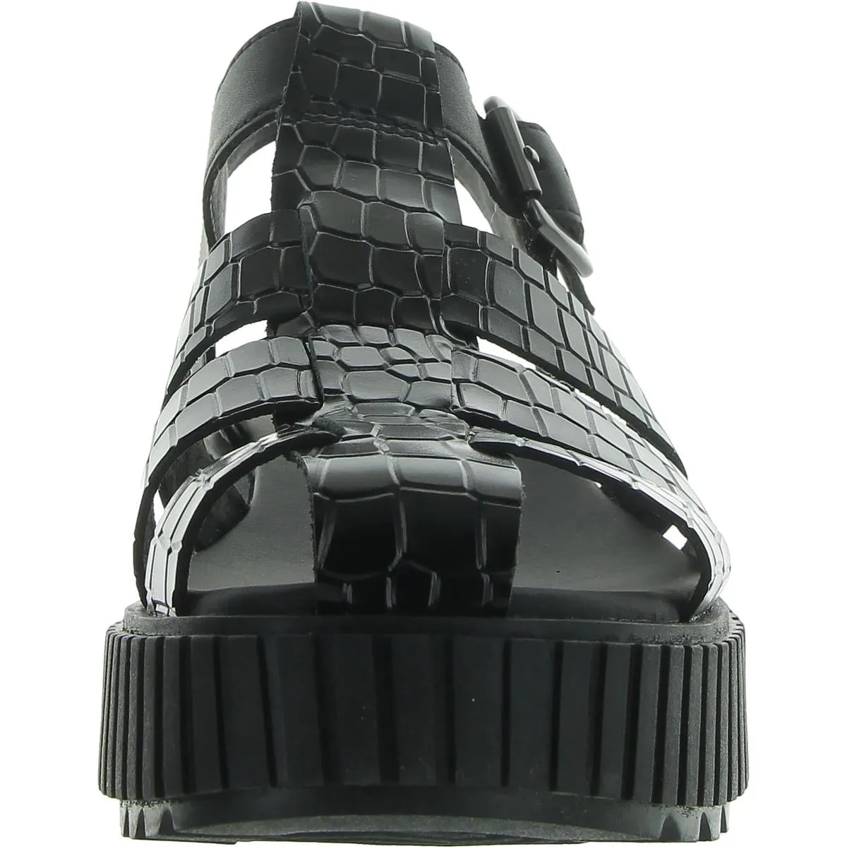 Womens Animal Print Cage Fisherman Sandals